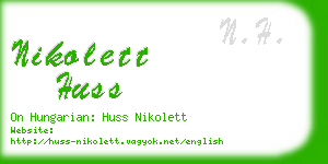 nikolett huss business card